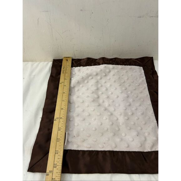 Swaddle Designs Brown Cream silky blanket 13"x13.5" - Picture 4 of 5